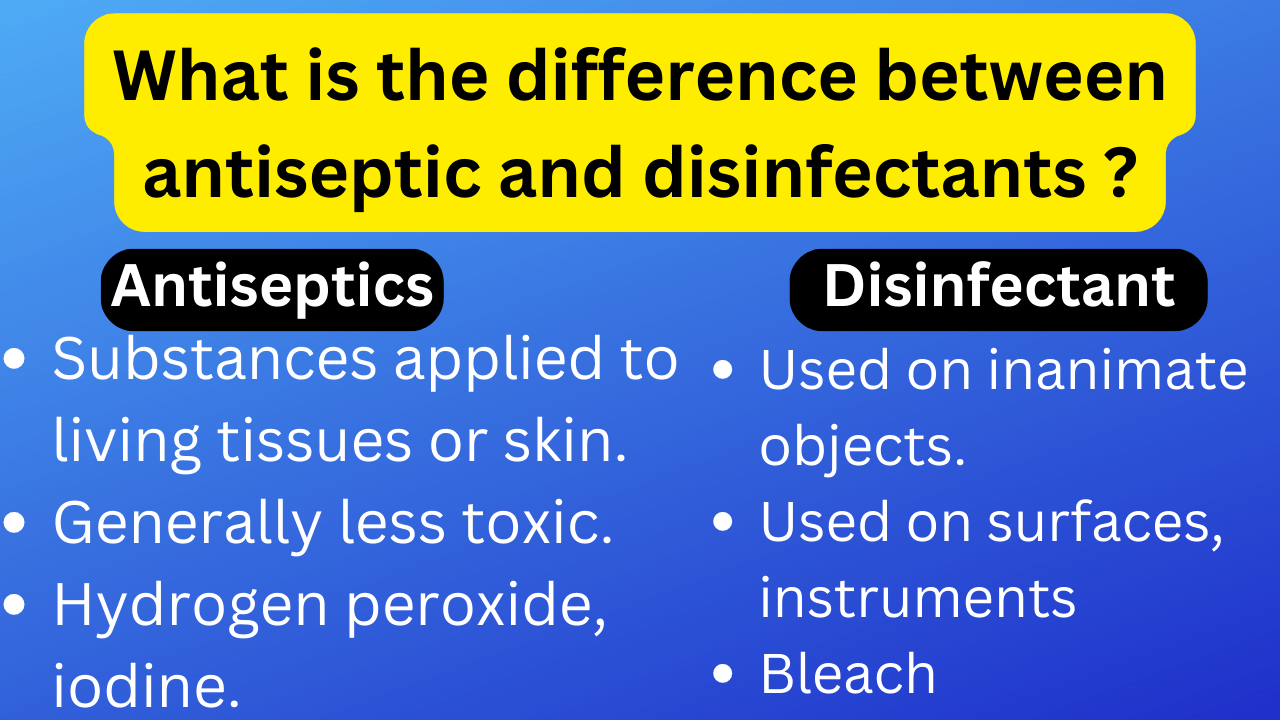 What is the difference between antiseptic and disinfectants