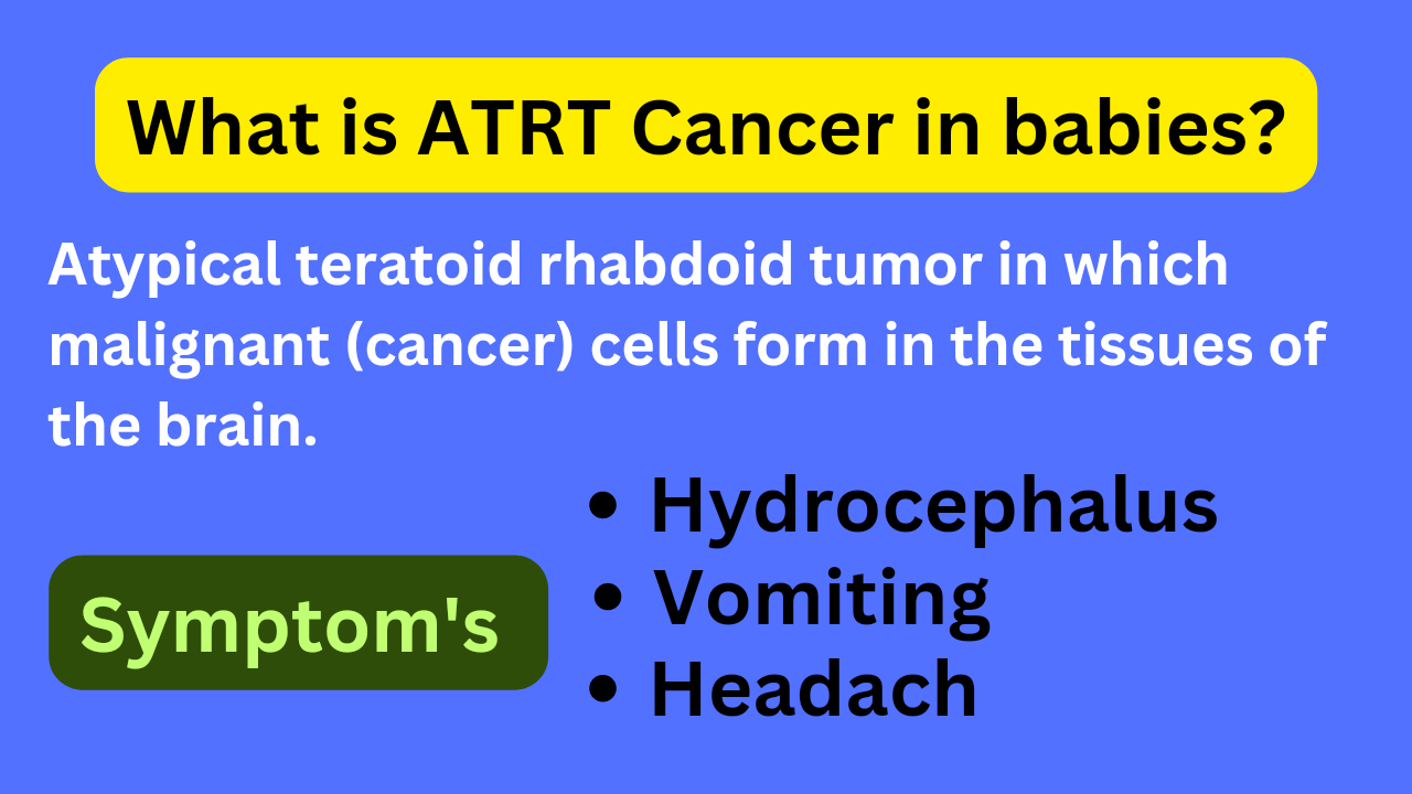 What is atrt cancer symptoms in babies?