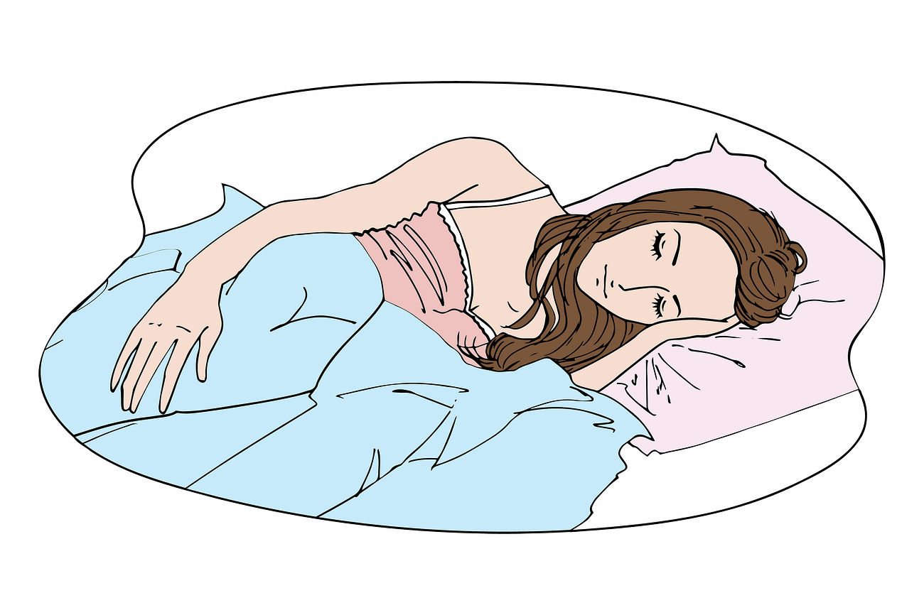 Sleeping woman png sticker, transparent