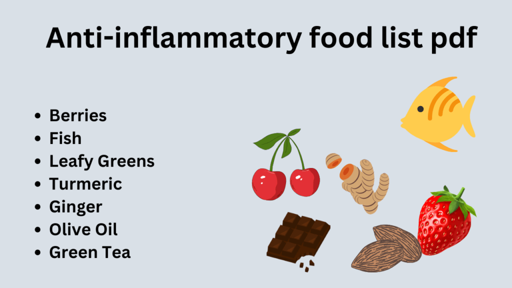 Anti inflammatory food list pdf