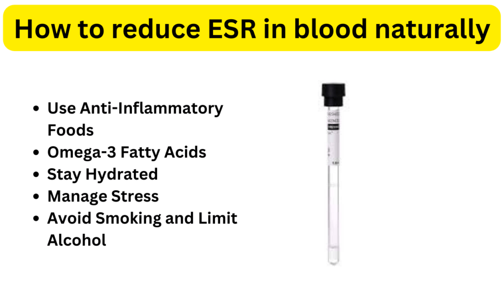 How to reduce ESR in blood naturally