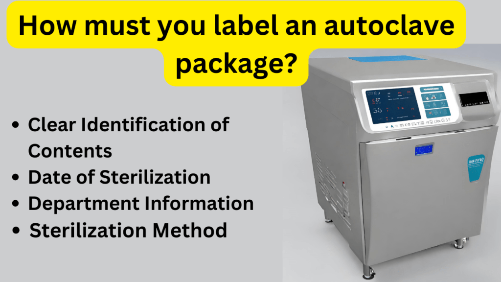 How must you label an autoclave package