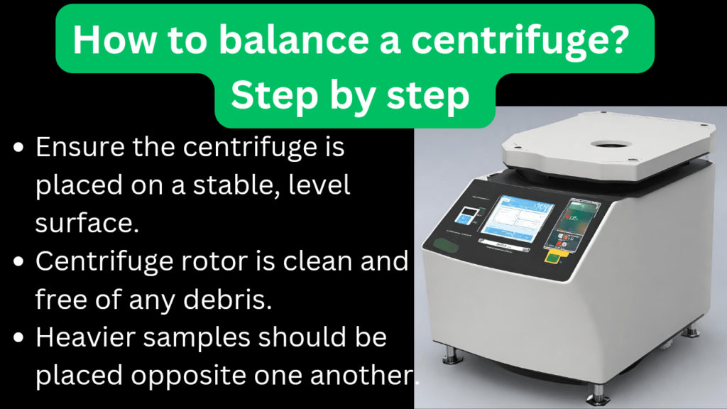 How to balance a centrifuge