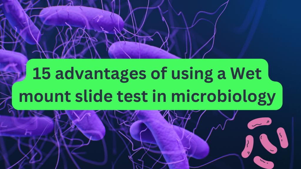 What is the advantage of using a wet mount slide test