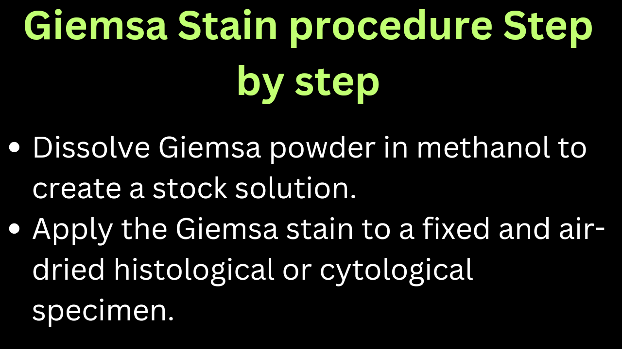 Giemsa stain principle preparation composition procedure