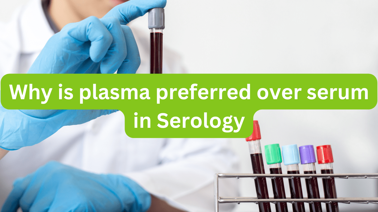 Why is plasma preferred over serum in Serology