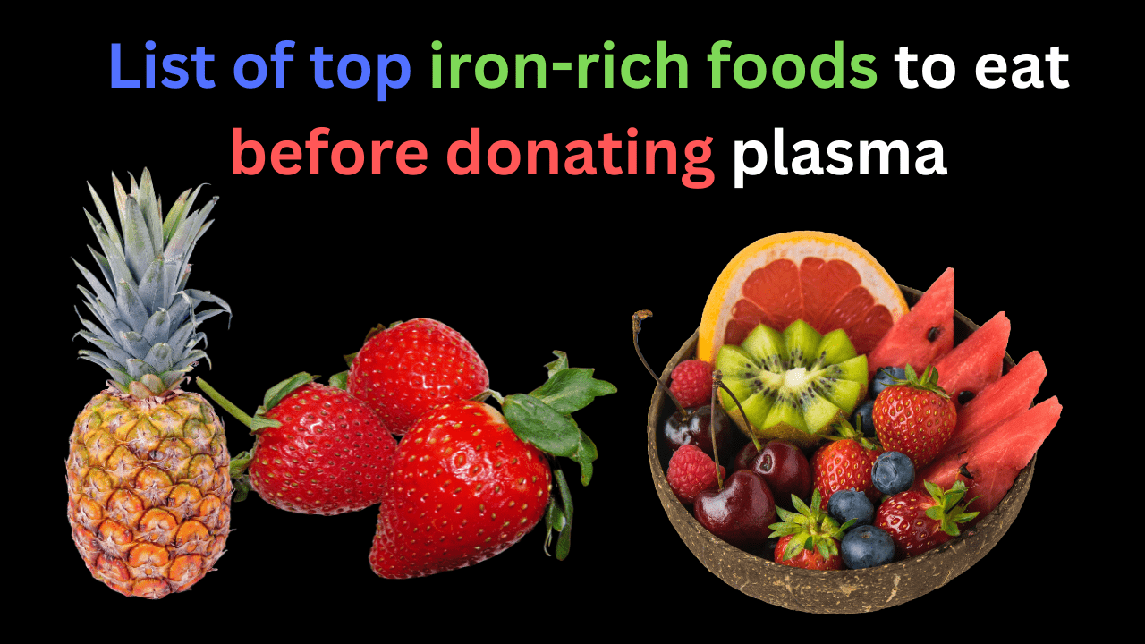 List of top iron-rich foods to eat before donating plasma