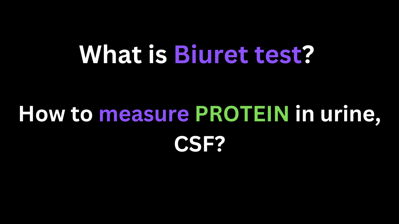 Biuret test procedure for protein