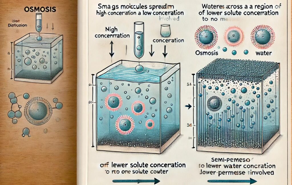 What is the difference between osmosis and diffusion