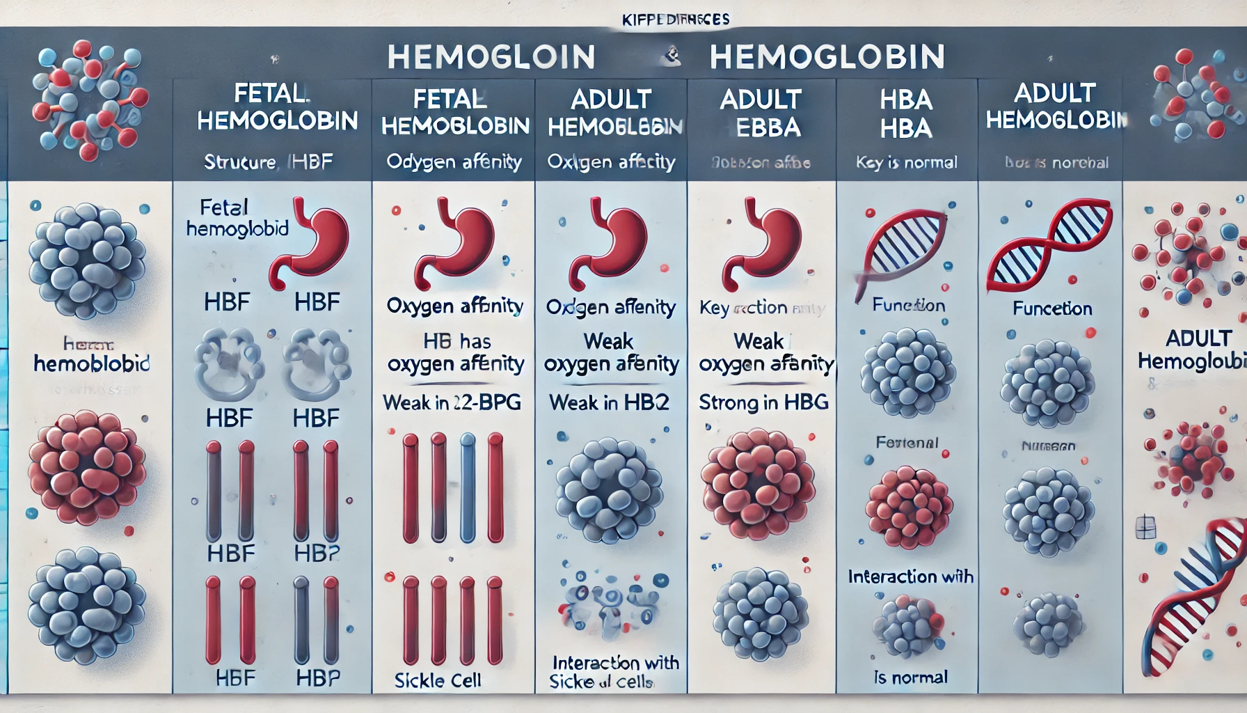 Differences between fetal hemoglobin and Fetal Hemoglobin