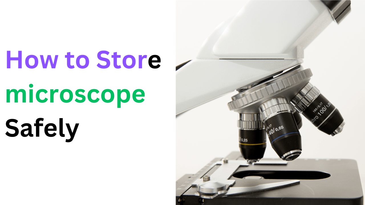 How should a microscope be stored when not in use