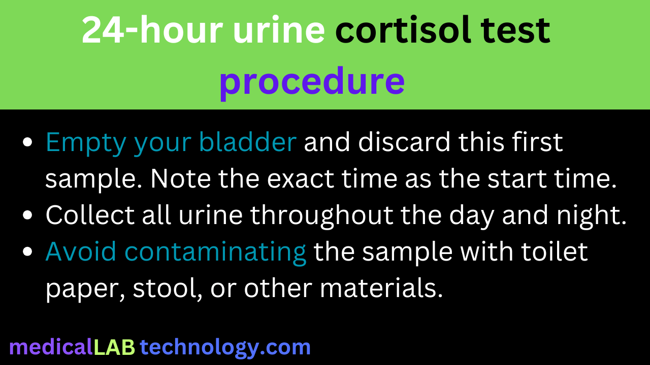 24-hour urine cortisol test procedure step by step guide